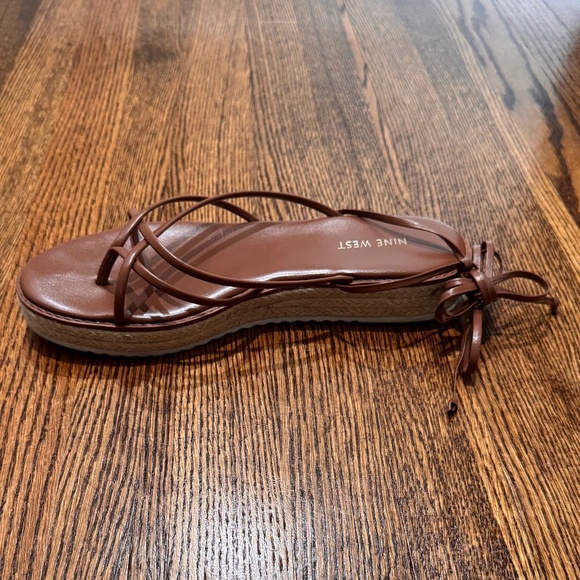 Nine West Women's Candid Strappy Tie-Up Espadrille Sandals, size 9.5 - Picture 7 of 13